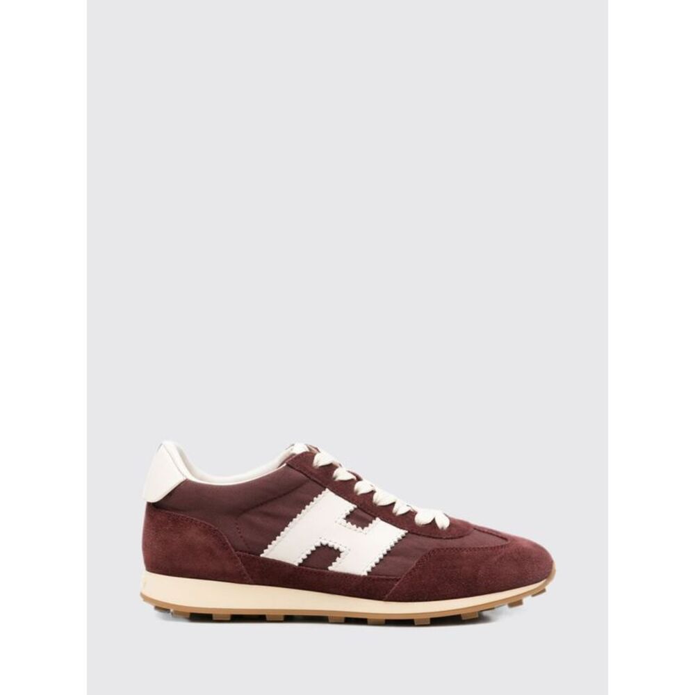 Hogan Women H727 Hogan Suede And Nylon Sneakers With Monogram And Notched Sole